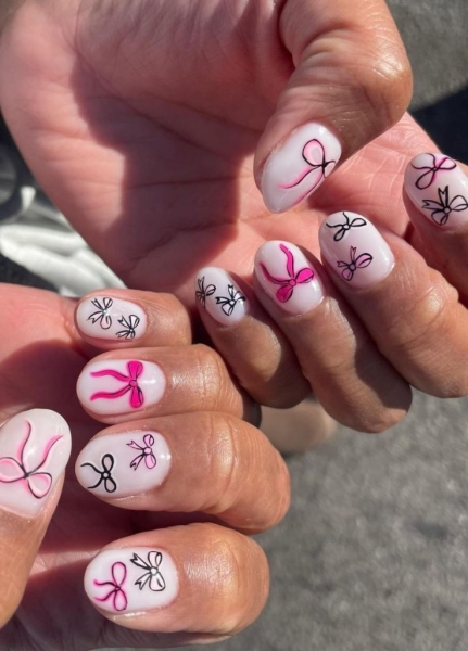 These 16 Bow Nail Designs That Are Worthy of Your Next Manicure