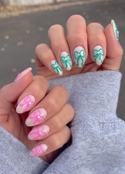 These 16 Bow Nail Designs That Are Worthy of Your Next Manicure